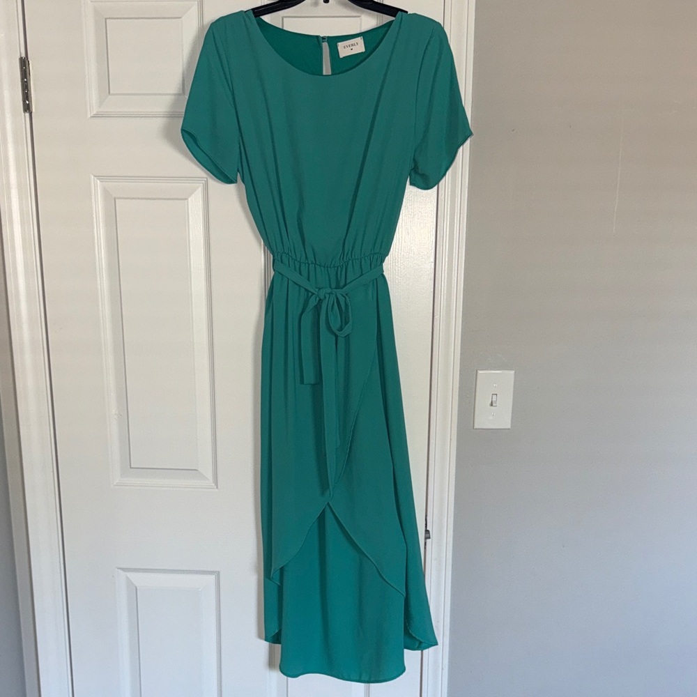 Everly Teal High Low Dress